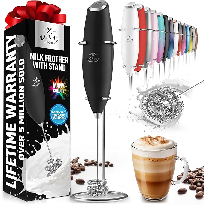 Kitchen Powerful Milk Frother Wand,Drink Mixe, Electric Whisk Foam Maker