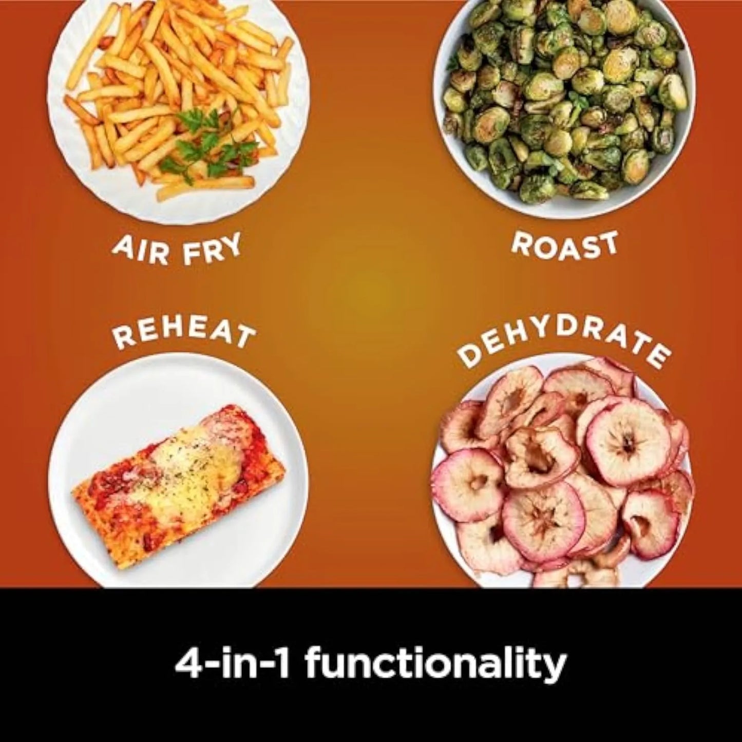 Air Fryer Pro with Air Crisp Tech, Roast, Reheat & Dehydrate Functions, Nonstick Basket & Crisper Plate