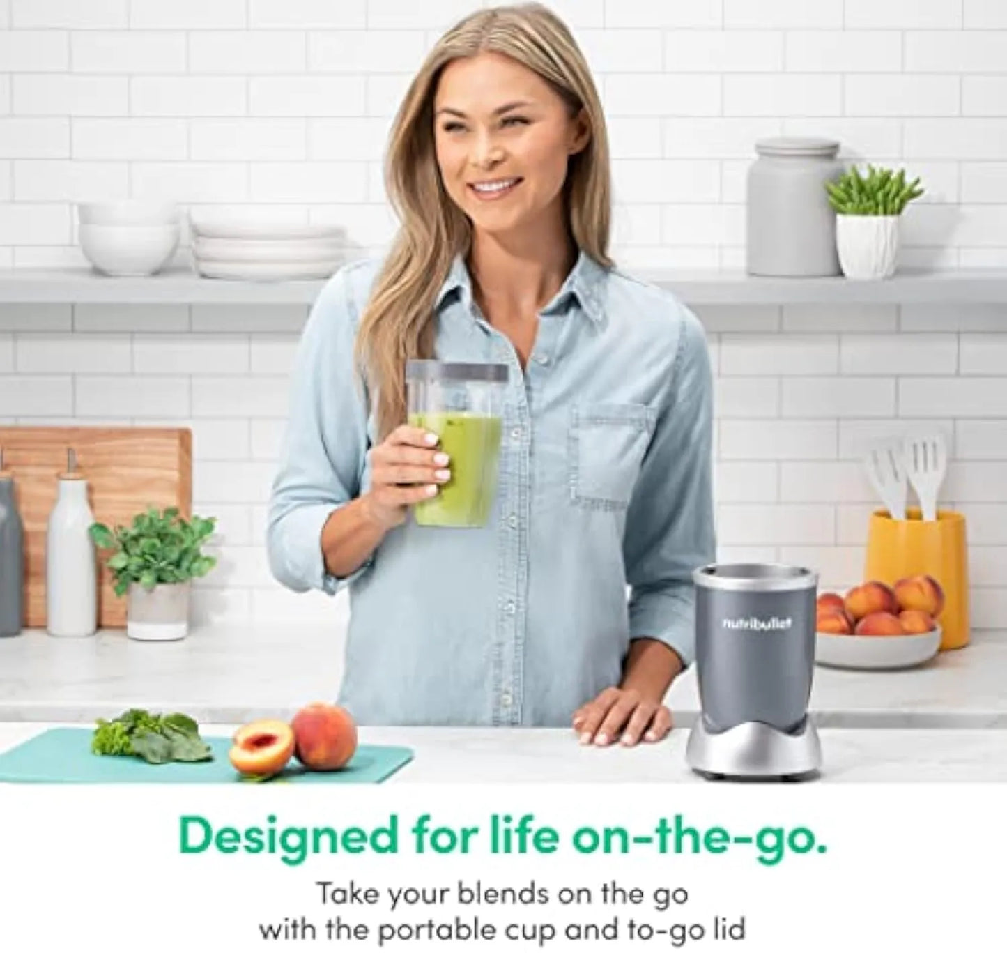 Nutribullet 600W Personal Blender – Compact 24oz Mixer for Smoothies, Shakes & Frozen Drinks