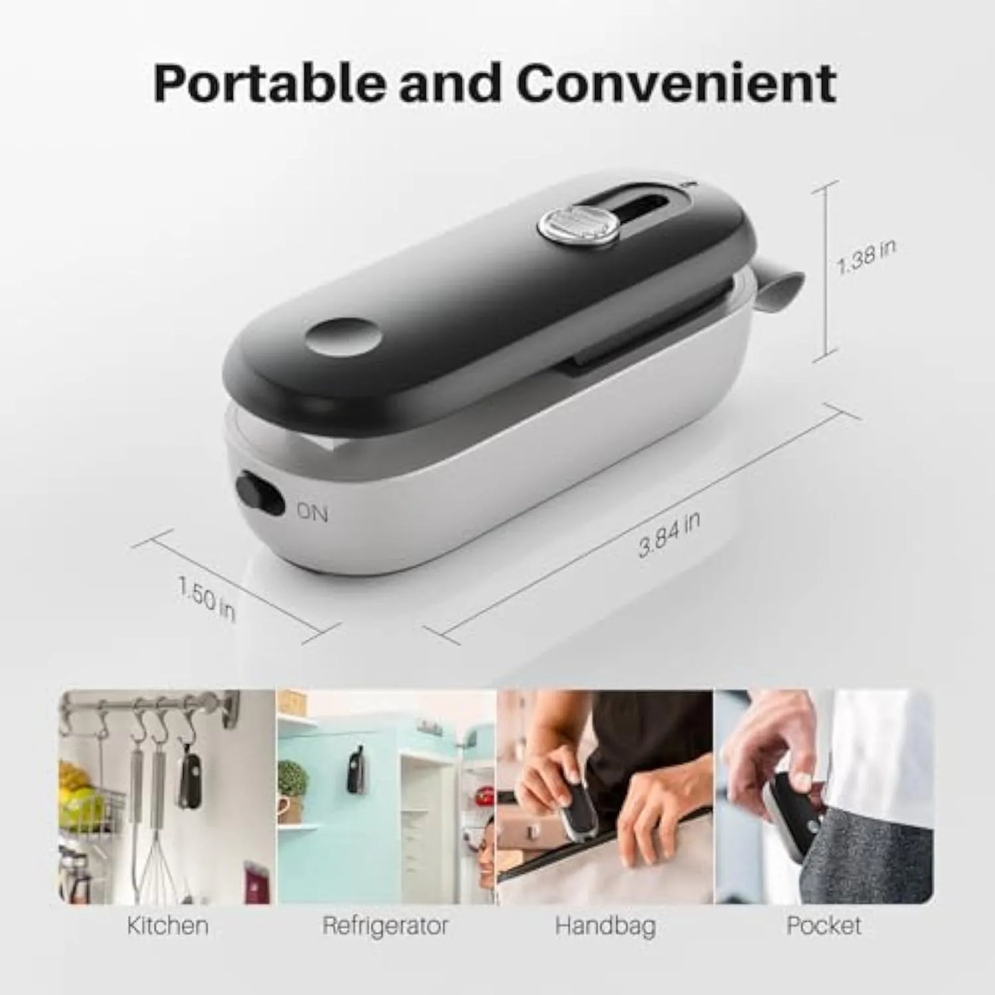 2 in 1 Mini Bag Sealer - Heat Seal & Cutter with Lanyard, Portable Handheld Chip Bag Sealer